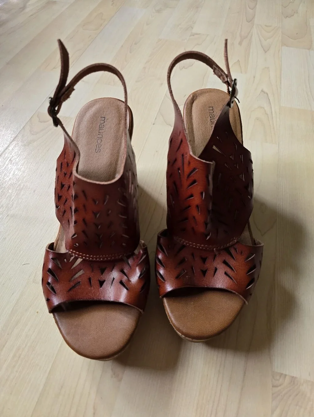 Maurices Brown Wedges Size 10 NWOT